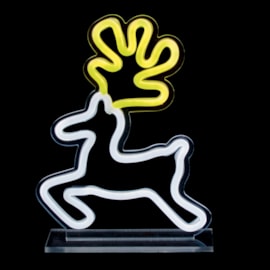 Premier Reindeer Table Top Lit Neon Sign 25cm Premier Reindeer Table Top Lit Neon Sign 25cm