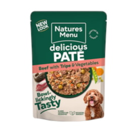 Natures Menu Cooked Food Pouches For Dogs Beef & Tripe 300g Natures Menu Cooked Food Pouches For Dogs Beef & Tripe 300g