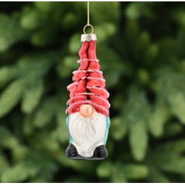 Festive Glass Gonk With Red Hat 12cm Festive Glass Gonk With Red Hat 12cm