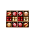Festive Assorted Size Bauble Pack Red/gold 40s Festive Assorted Size Bauble Pack Red/gold 40s
