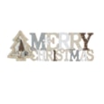Festive Grey/white Wooden Merry Christmas 40cm