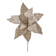 Festive Champagne/ Dark Gold Sequins Poinsettia 31cm Festive Champagne/ Dark Gold Sequins Poinsettia 31cm