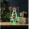 Festive Lit Green/red Neon Flex Christmas Tree Sign 30cm Festive Lit Green/red Neon Flex Christmas Tree Sign 30cm