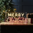 Festive Lit Red / Warm White Neon Flex Merry Christmas 43cm Festive Lit Red / Warm White Neon Flex Merry Christmas 43cm