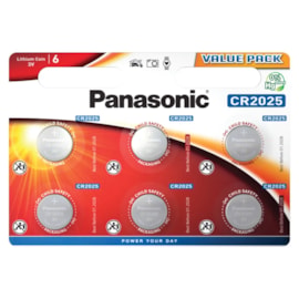 Panasonic Cr2025 Battery 6pk