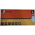 Shield Blue Vinyl Powdered Gloves Large