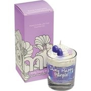Get Fresh Cosmetics Shiny Happy Purple Piped Candle (PSHIHAP04)