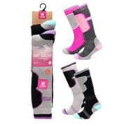 Ladies Thermal Ski Socks Asst 2pk (SK1167)