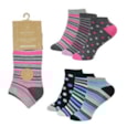 Ladies 3 Pack Bamboo Design Trainer Socks Ladies 3 Pack Bamboo Design Trainer Socks