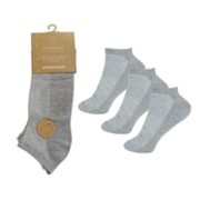Mens 3 Pack Bamboo Grey Trainer Socks (SK865)
