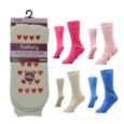 Ladies Brushed Slipper Socks with Gripper Asst (SK981)