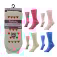 Ladies Brushed Slipper Socks with Gripper Asst Ladies Brushed Slipper Socks with Gripper Asst