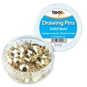 Tiger Solid Head Drawing Pins Tub (100s) Tiger Solid Head Drawing Pins Tub (100s)