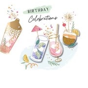 Birthday Cocktails Birthday Card (SSER006)
