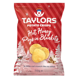 Taylors Hot Honey Pigs In Blankets Crisps 150g Taylors Hot Honey Pigs In Blankets Crisps 150g