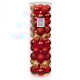 50pc Multi Finish Baubles Red 60mm 50pc Multi Finish Baubles Red 60mm