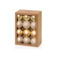 24 Multi Finish Baubles Champagne Gold 60mm