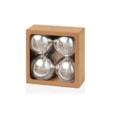 4pc Shatterproof Shiny Baubles Silver 100mm
