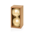 2pc Shatterproof Shiny Baubles Champagne Gold 150mm 2pc Shatterproof Shiny Baubles Champagne Gold 150mm