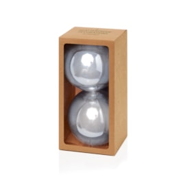 2pc Shatterproof Shiny Baubles Silver 150mm 2pc Shatterproof Shiny Baubles Silver 150mm