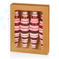 4pc Stripe Drop Red-white Boxed 15cm
