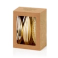 6pc Drop Bauble Boxed Champagne Gold 11cm 6pc Drop Bauble Boxed Champagne Gold 11cm
