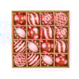 16pc Multi Design Boxed Red-wht-silver 80cm