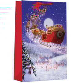 Santas Sleigh Ride Gift Bag Jumbo Santas Sleigh Ride Gift Bag Jumbo