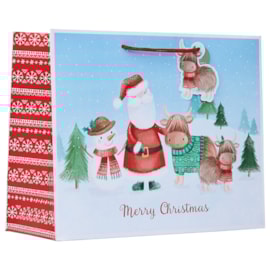 Santa Snow Scene Shopper Large