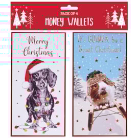 Animals 4pk Money Wallets