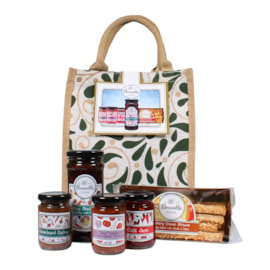 Bramble Jute Medium Green Savory Hamper Bag