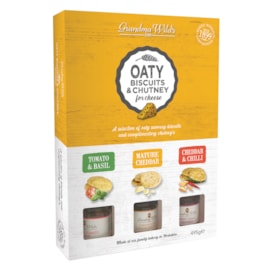 Grandma Wild's Oaty Biscuit Cheese & Chutney 495g