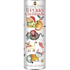 Grandma Wild's Purry Christmas Chocolate Chip Biscuits Tube 200g Grandma Wild's Purry Christmas Chocolate Chip Biscuits Tube 200g