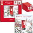 Giftmaker Square Painted Postbox Cards 10's (XANGC808)