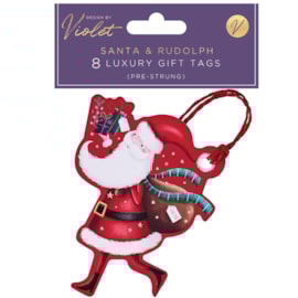 Santa & Rudolph 8pk Gift Tags