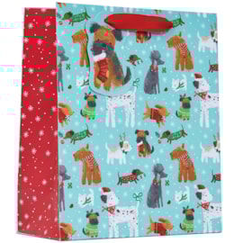Christmas Pups Gift Bag Medium Christmas Pups Gift Bag Medium