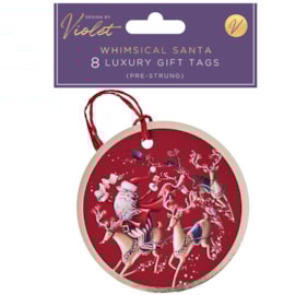 Whimsical Santa 8pk Gift Tags