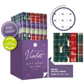 Tartan Mixed Gift Wrap 3m Tartan Mixed Gift Wrap 3m