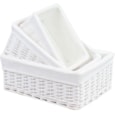 Jvl White Storage Baskets Set3 (24-110)