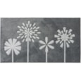 Jvl Solemate Hand Carved Mat Flowers 57x100 (01-463)