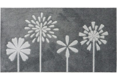 Jvl Solemate Hand Carved Mat Flowers 57x100 Jvl Solemate Hand Carved Mat Flowers 57x100