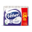 Velvet Classic Quilted White 24roll (10136)