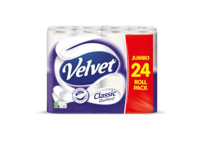 Velvet Classic Quilted White 24roll (10136)