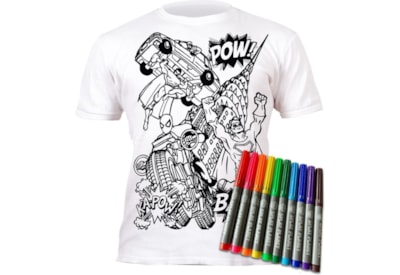 Splat Planet Colour Your Own T-shirt Superhero Age 7-8 (002L) Splat Planet Colour Your Own T-shirt Superhero Age 7-8 (002L)