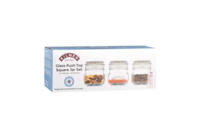 Kilner Square Push Top Jars Set Of 3 250ml Kilner Square Push Top Jars Set Of 3 250ml