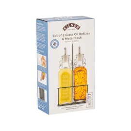 Kilner 2 Oil Bottles & Metal Rack 0.3lt Kilner 2 Oil Bottles & Metal Rack 0.3lt