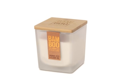 Heart & Home Bamboo Candle Jar Orange Zest & Clove Oil Large (0027670W0513)