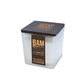 Heart & Home Bamboo Candle Jar Oudwood & Geranium Small (276710503)