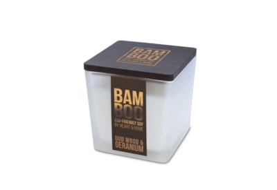 Heart & Home Bamboo Candle Jar Oudwood & Geranium Small Heart & Home Bamboo Candle Jar Oudwood & Geranium Small