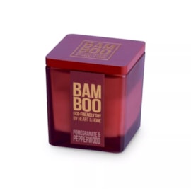 Heart & Home Bamboo Candle Jar Pomegranate & Pepperwood Small Heart & Home Bamboo Candle Jar Pomegranate & Pepperwood Small